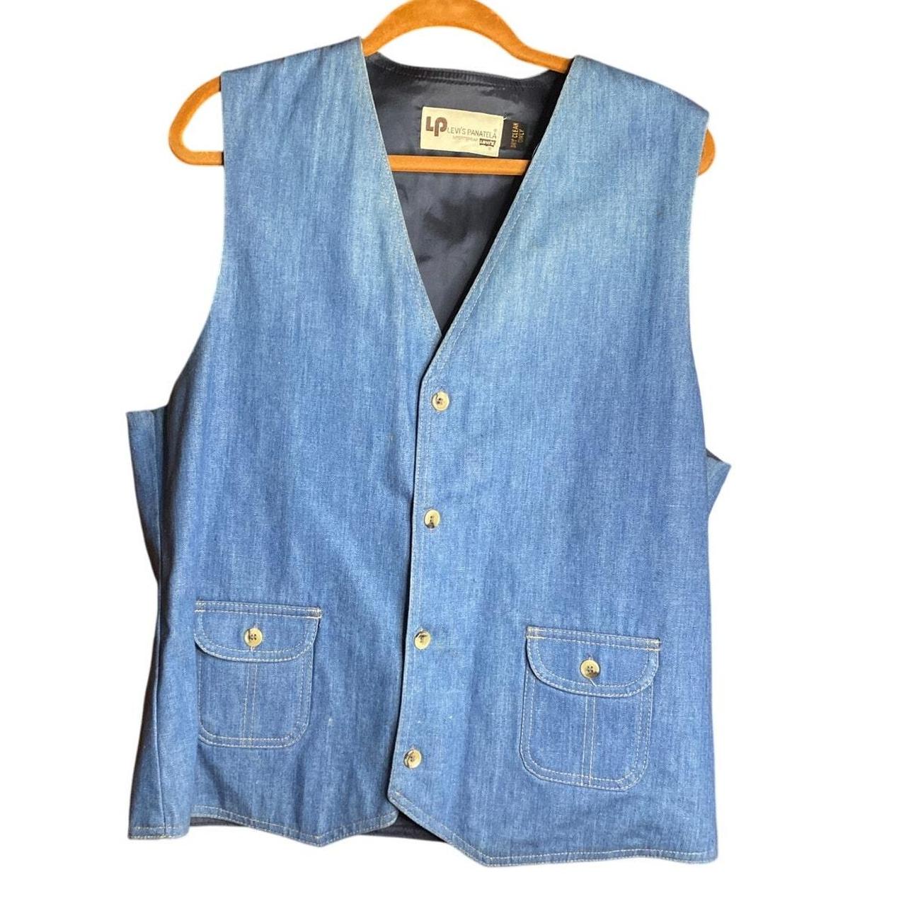 Levi's Men's Vest - Blue - L – VINTAGE 70s Denim … - image 1