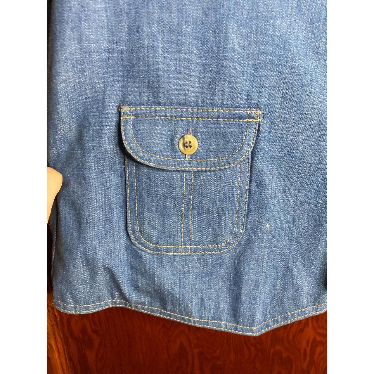 Levi's Men's Vest - Blue - L – VINTAGE 70s Denim … - image 4