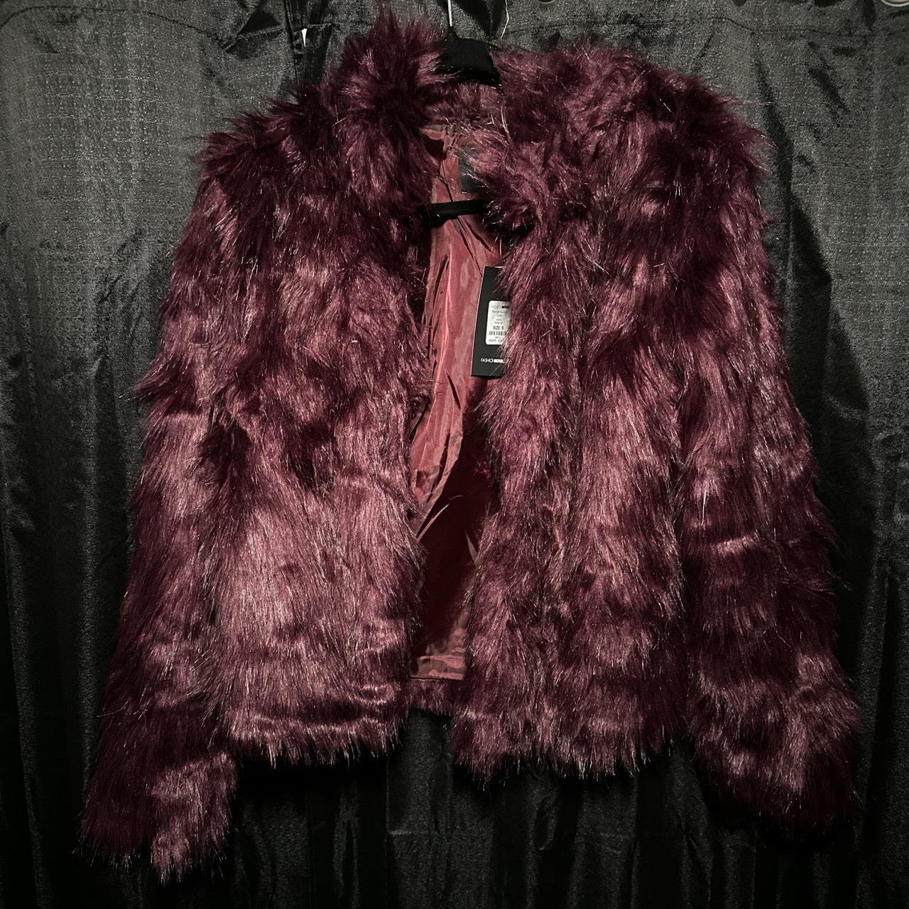 Vintage Wilson's burgundy genuine buy fur coat jacket