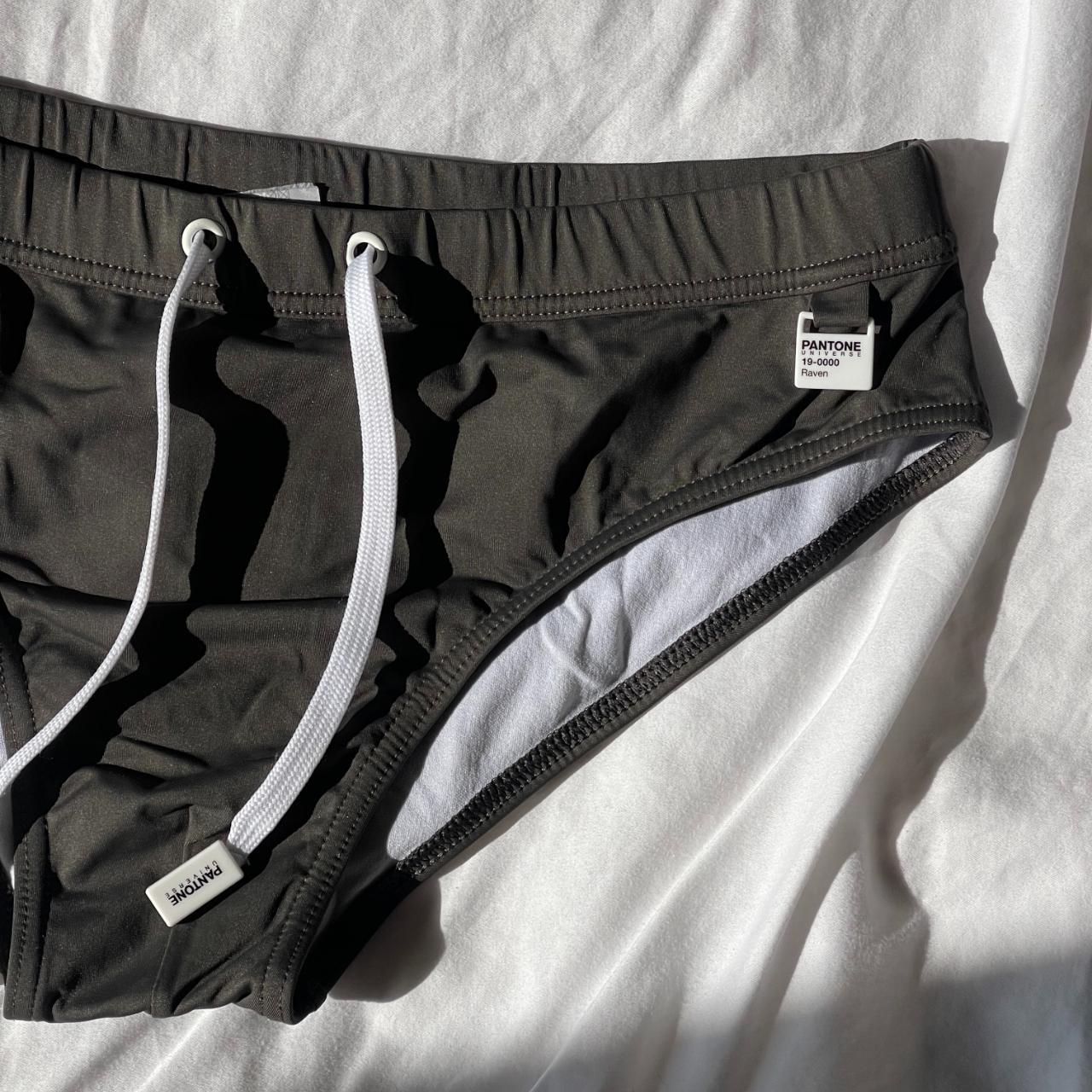 Mens Grey Swim Briefs Shorts Depop 9166