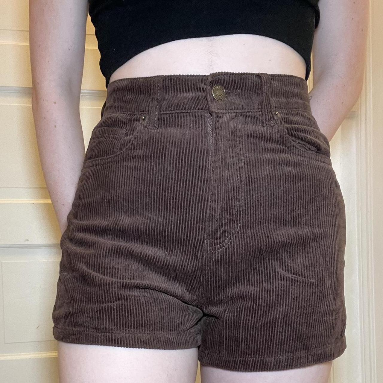 BROWN CORDUROY SHORTS AUS SIZE 6 ONLY WORN ONCE Depop