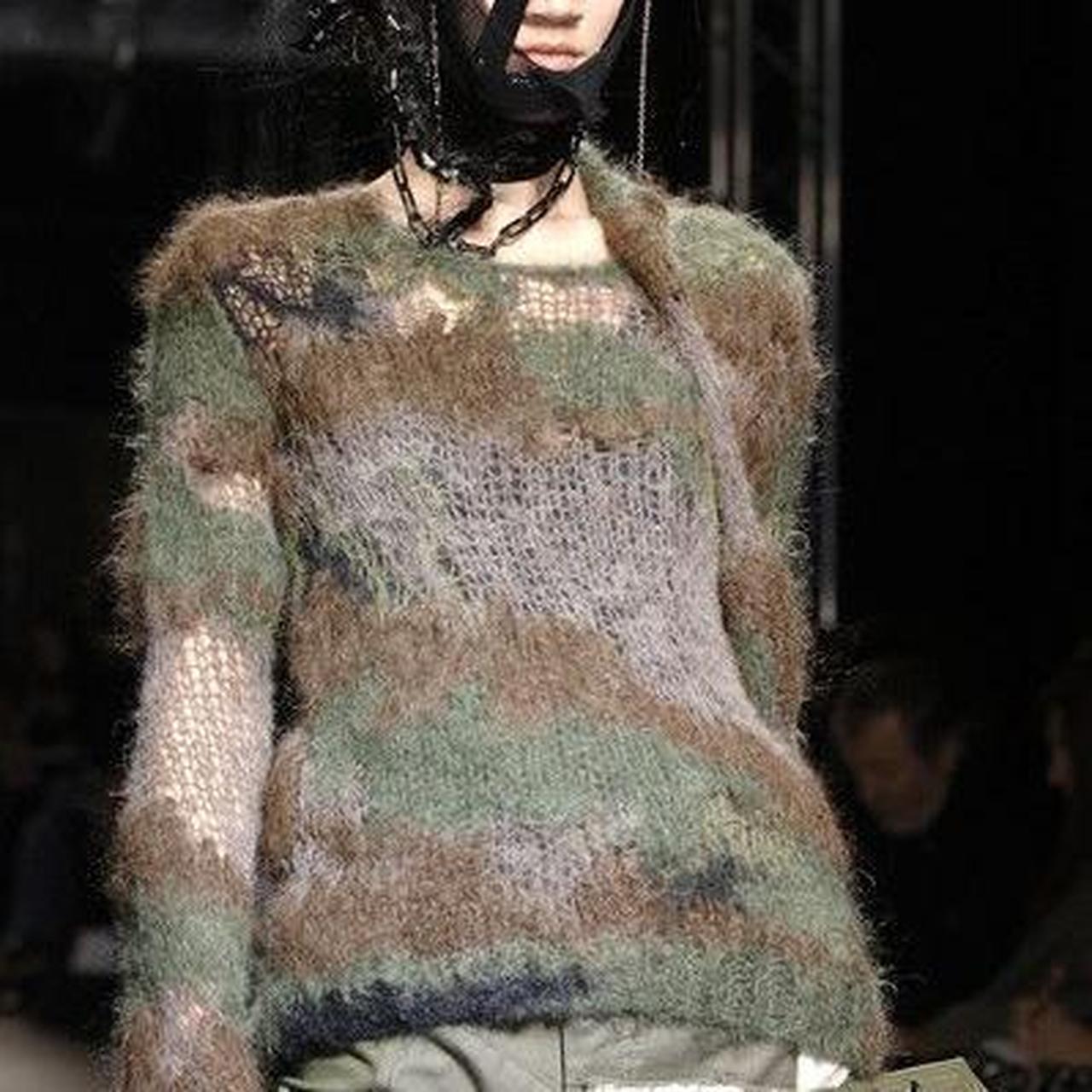 Junya Watanabe AW06 Camo Mohair Knit Size M No flaws | Depop Junya Watanabe AW06 Camo Mohair Knit Size M No flaws | Depop