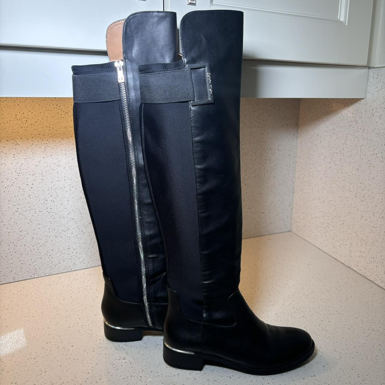 Calvin Klein black knee high boots with Depop