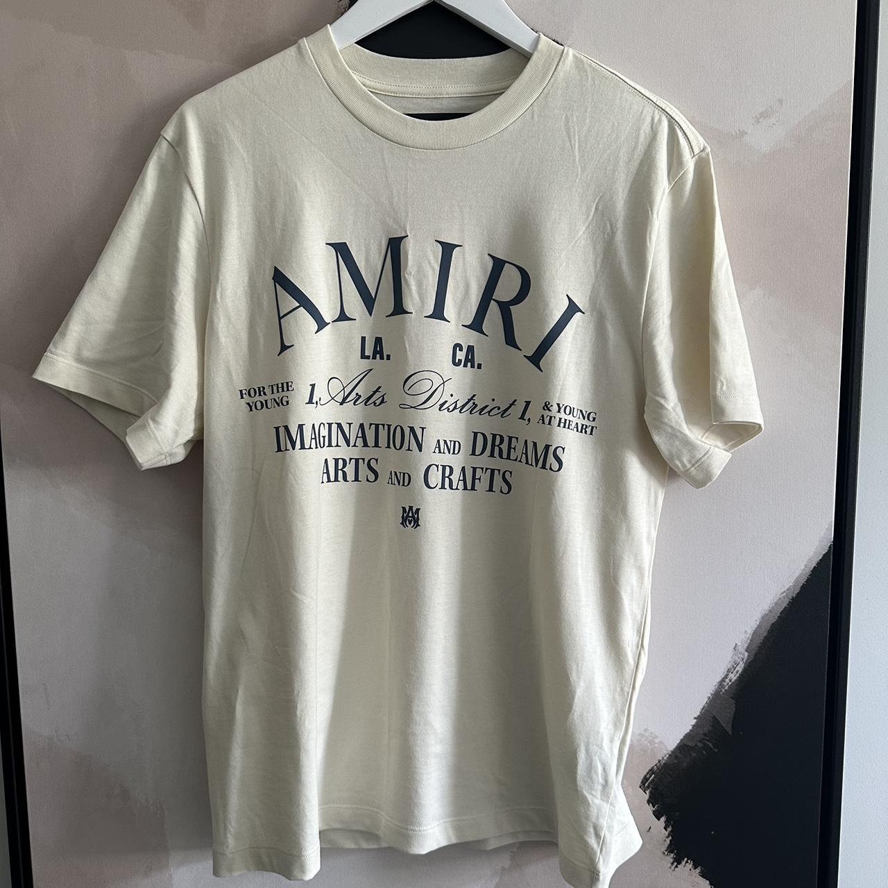 Tシャツ・カットソー AMIRI Men T Shirts AMJYTE1130 ALABASTER Beige AMIRI T-shirt In Beige Cotton | italist