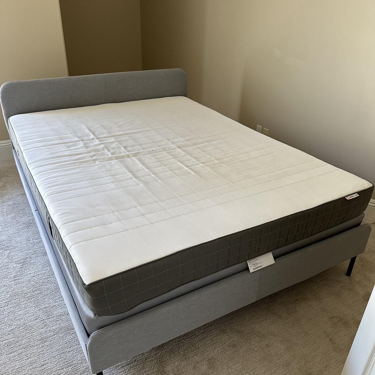 IKEA queen size bed with mattress, great condition.... - Depop