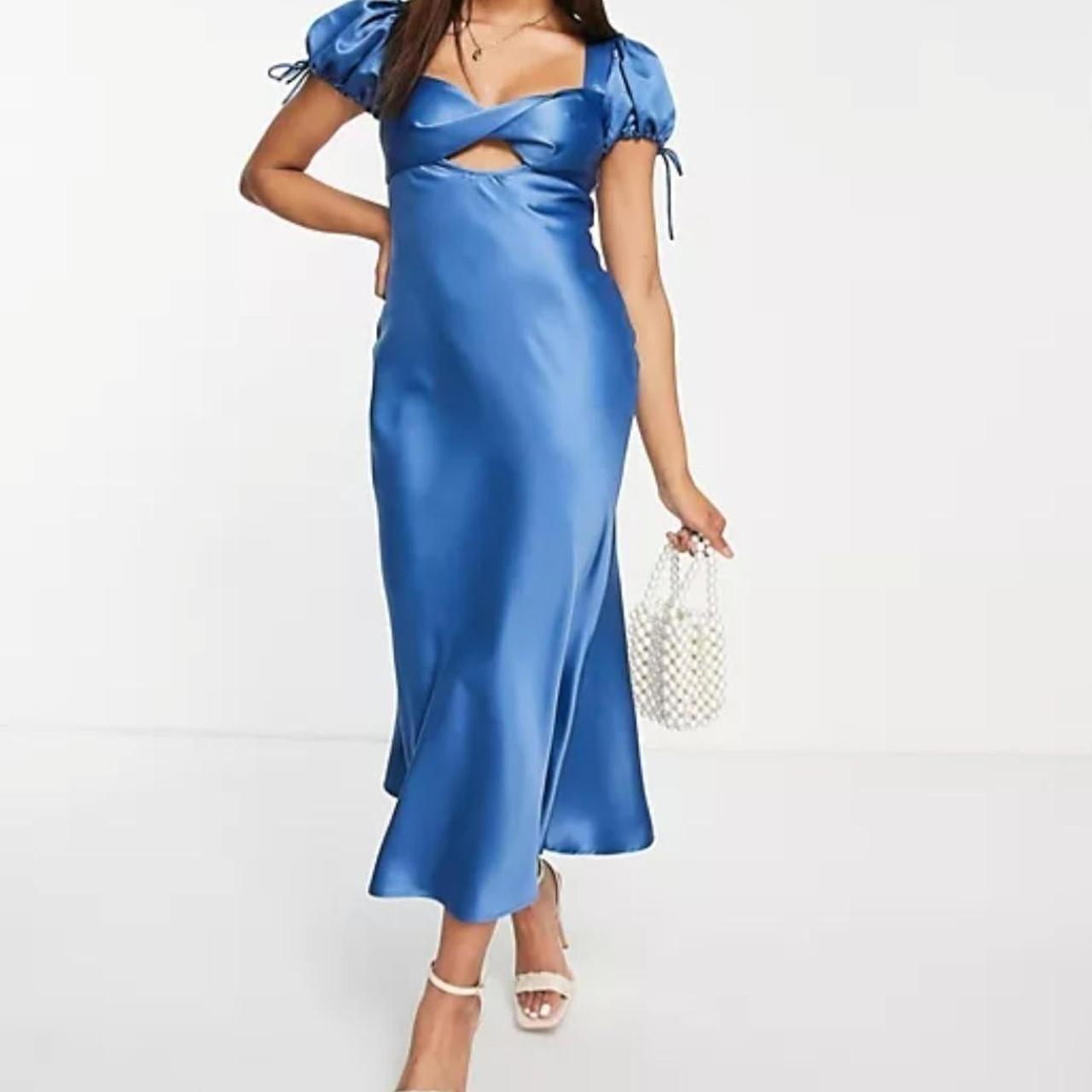 ASOS Midi satin tea dress 👗 Adorable open back