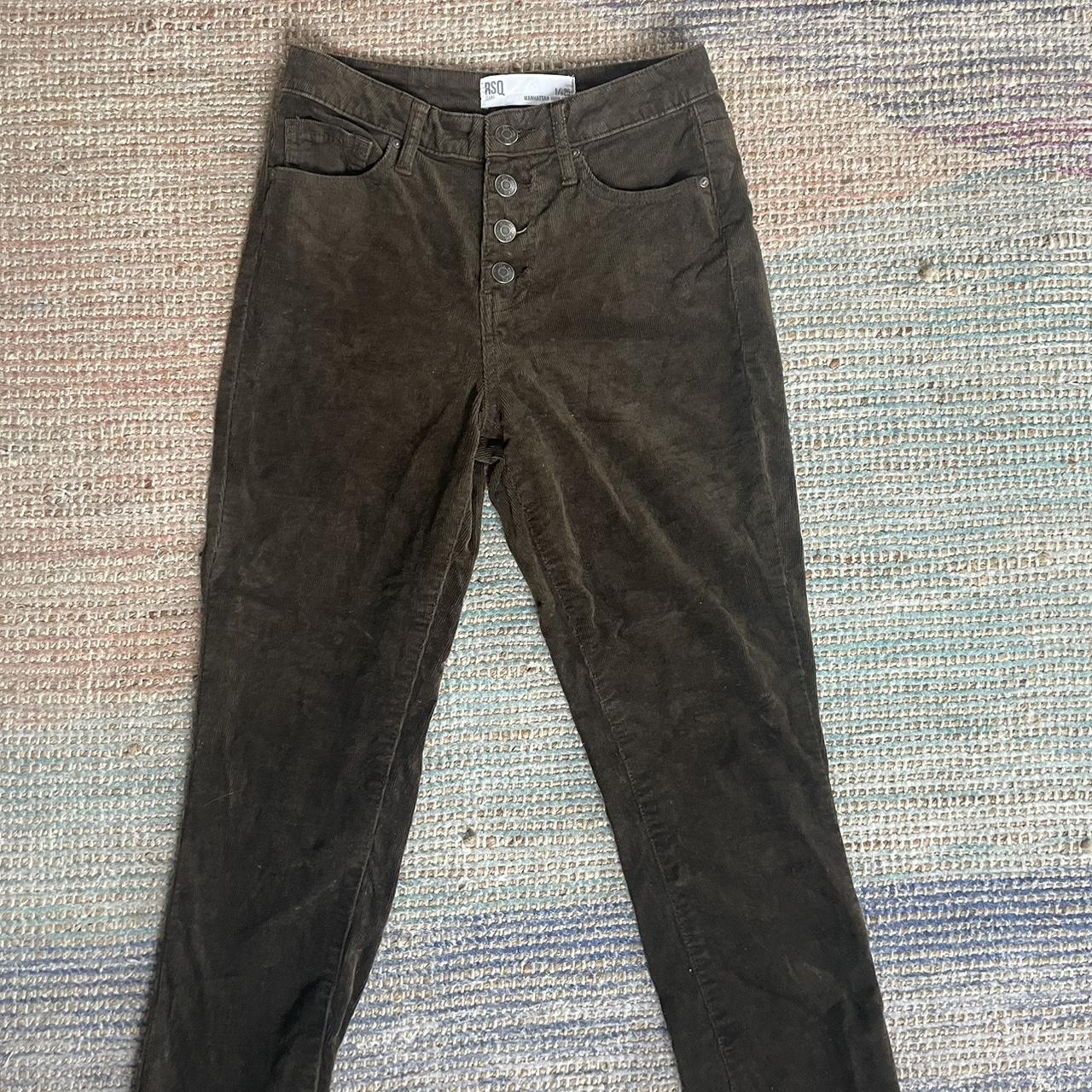 RSQ brown corduroy high waisted pants. Size 1/25”. - Depop