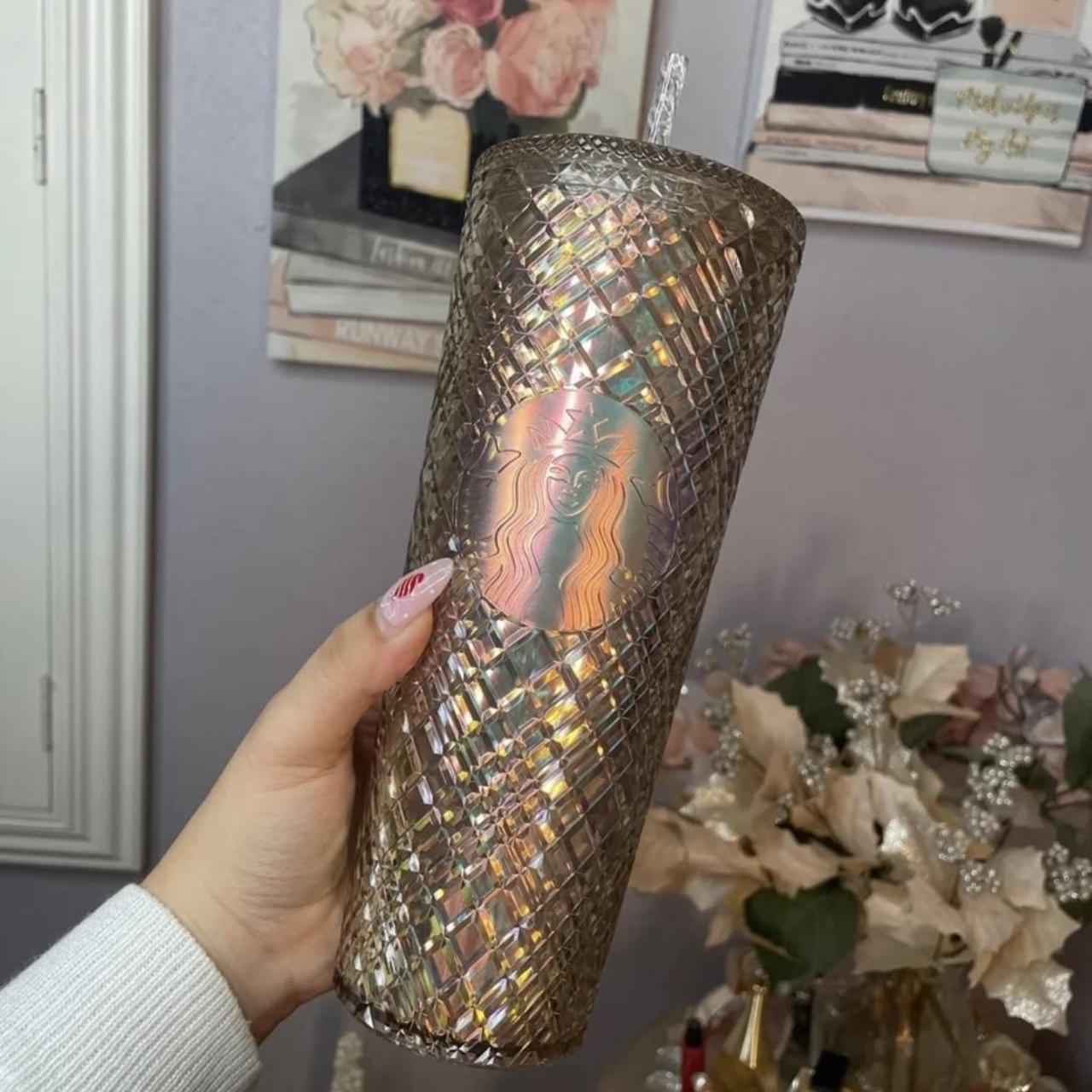 Rose gold Studded Starbucks cup. Never used. price - Depop