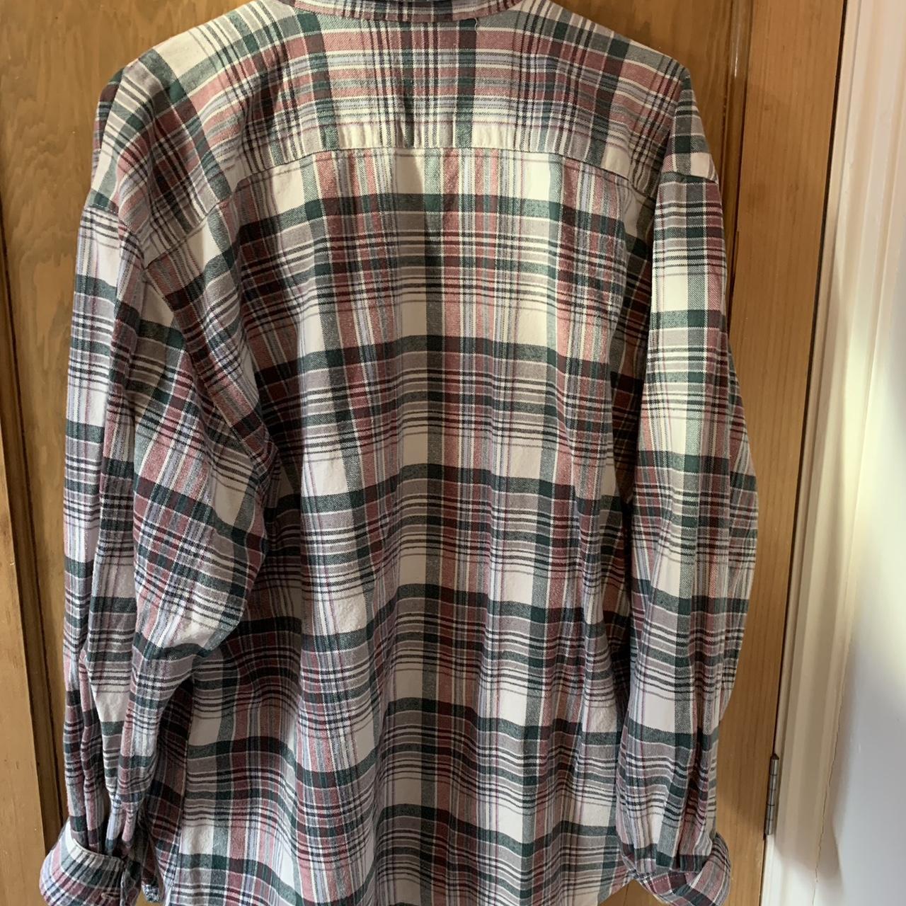 Vintage Flannel shirt with cool chunky buttons. Fit... - Depop