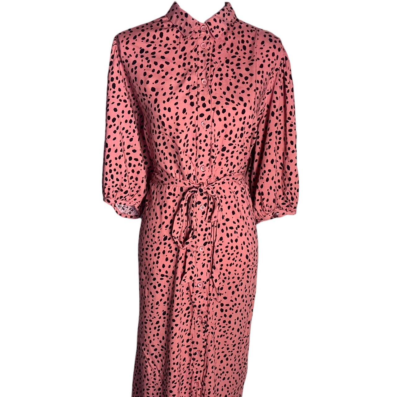 Pink New Look Curve Wrap Dress Gorgeous Pink, Animal Print, Midi