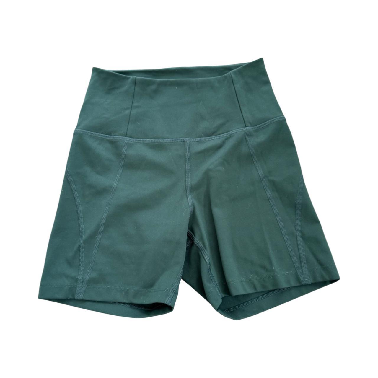 Girlfriend Collective forest green biker shorts... - Depop