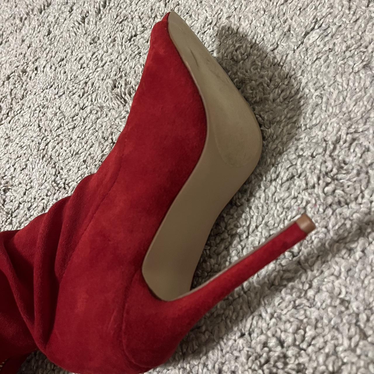 high boots red