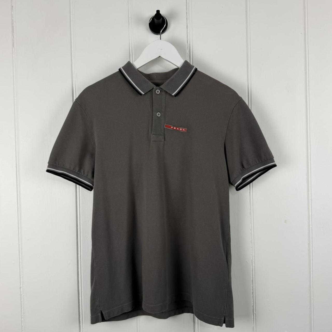 PRADA Sport Archive Vintage Half Zip Polo Shirt Black Italy