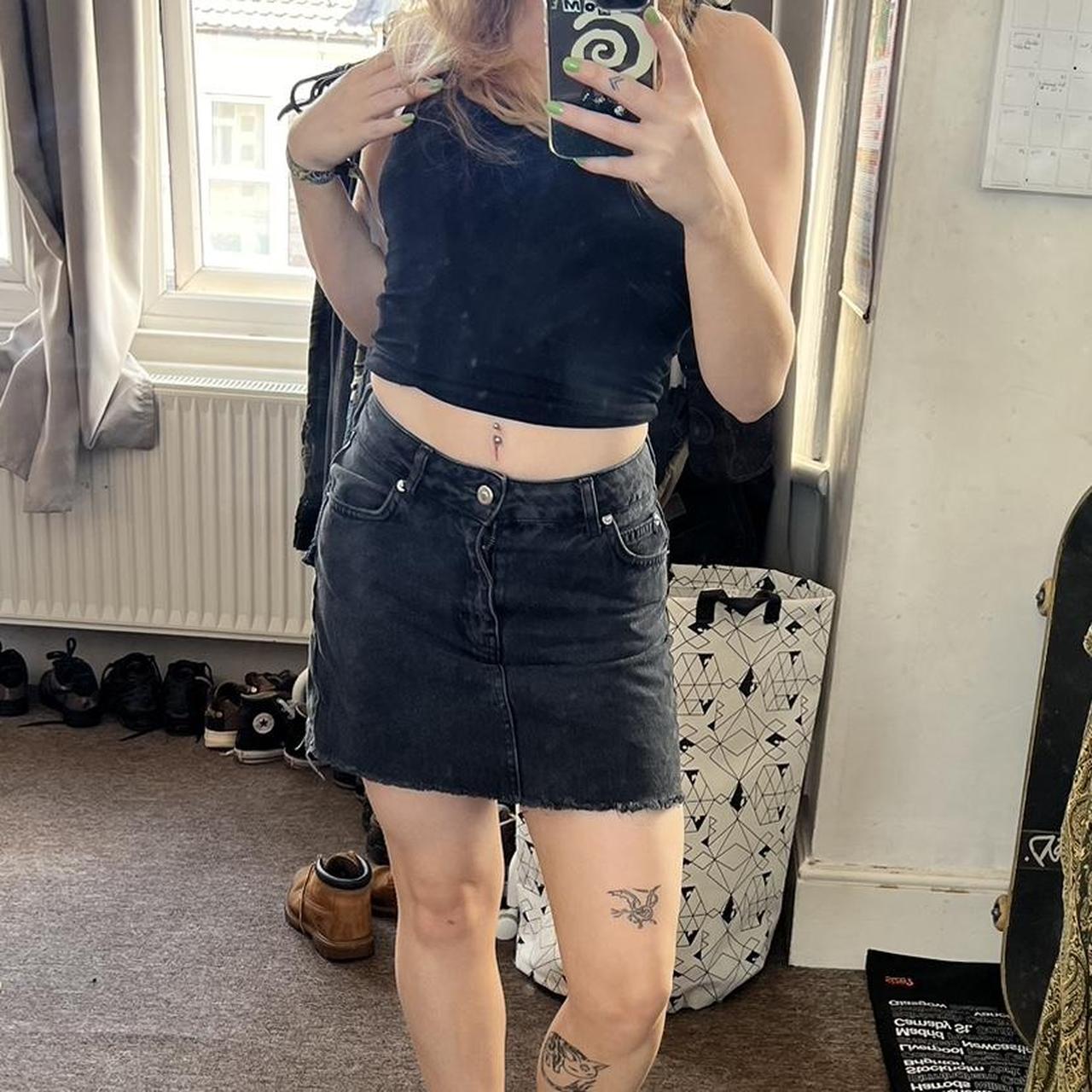 Denim mini skirt topshop best sale