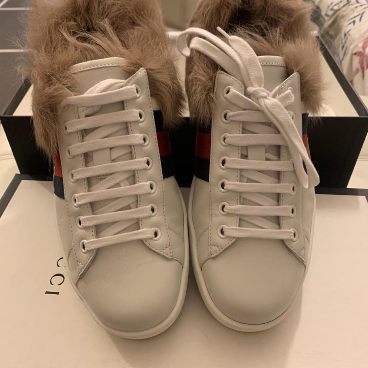 Gucci Men's White Trainers | Depop