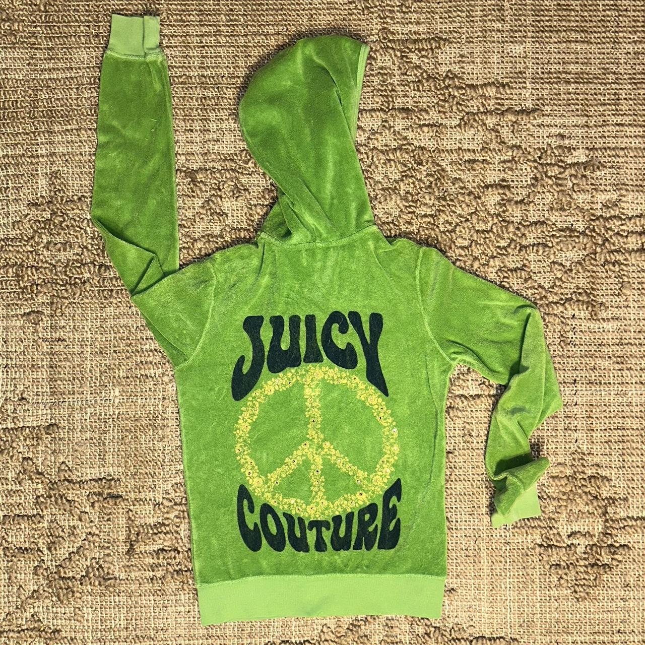Green Couture 🎀 Early 2000s juicy couture zip up... - Depop