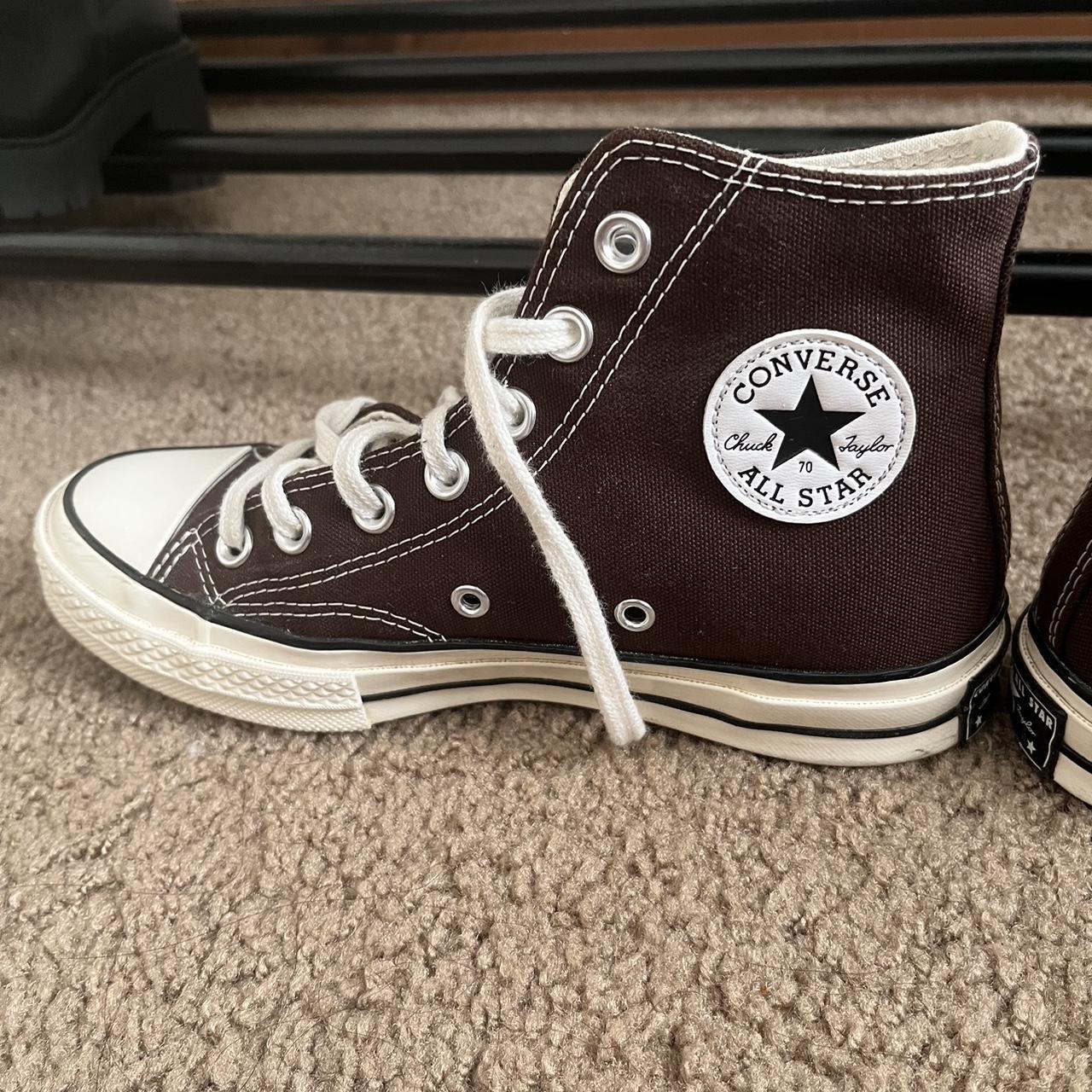 barely worn brown chuck 70s converse just not my... - Depop