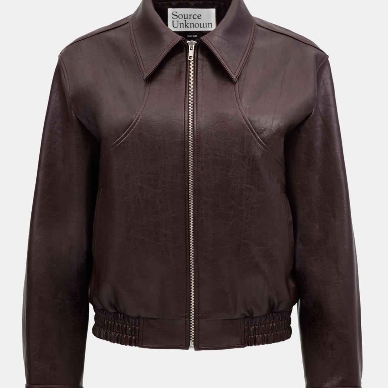 Source Unknown Women's Bomber Jacket - Burgundy/P… - image 4