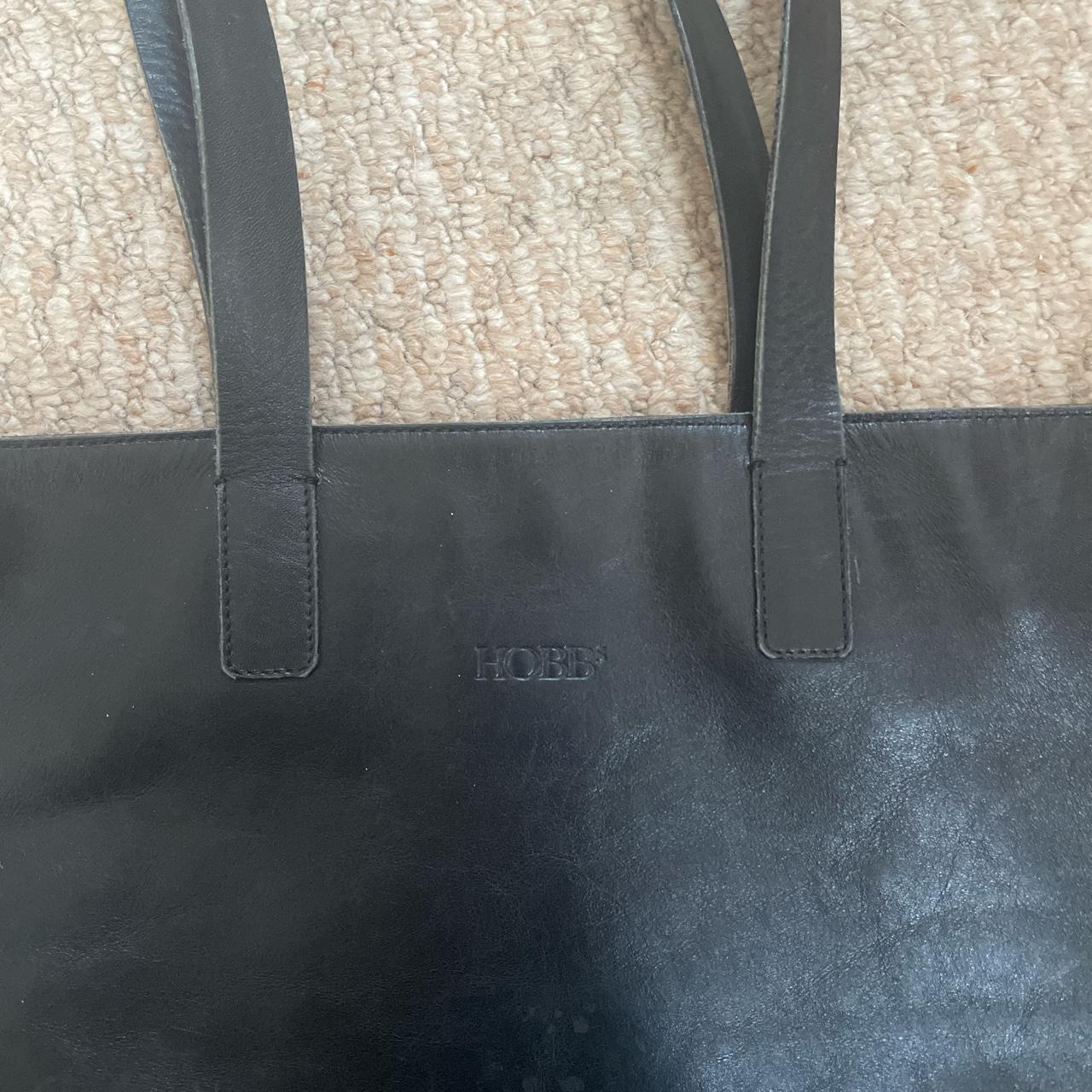 Vintage HOBBs black leather bag. Some small signs... - Depop