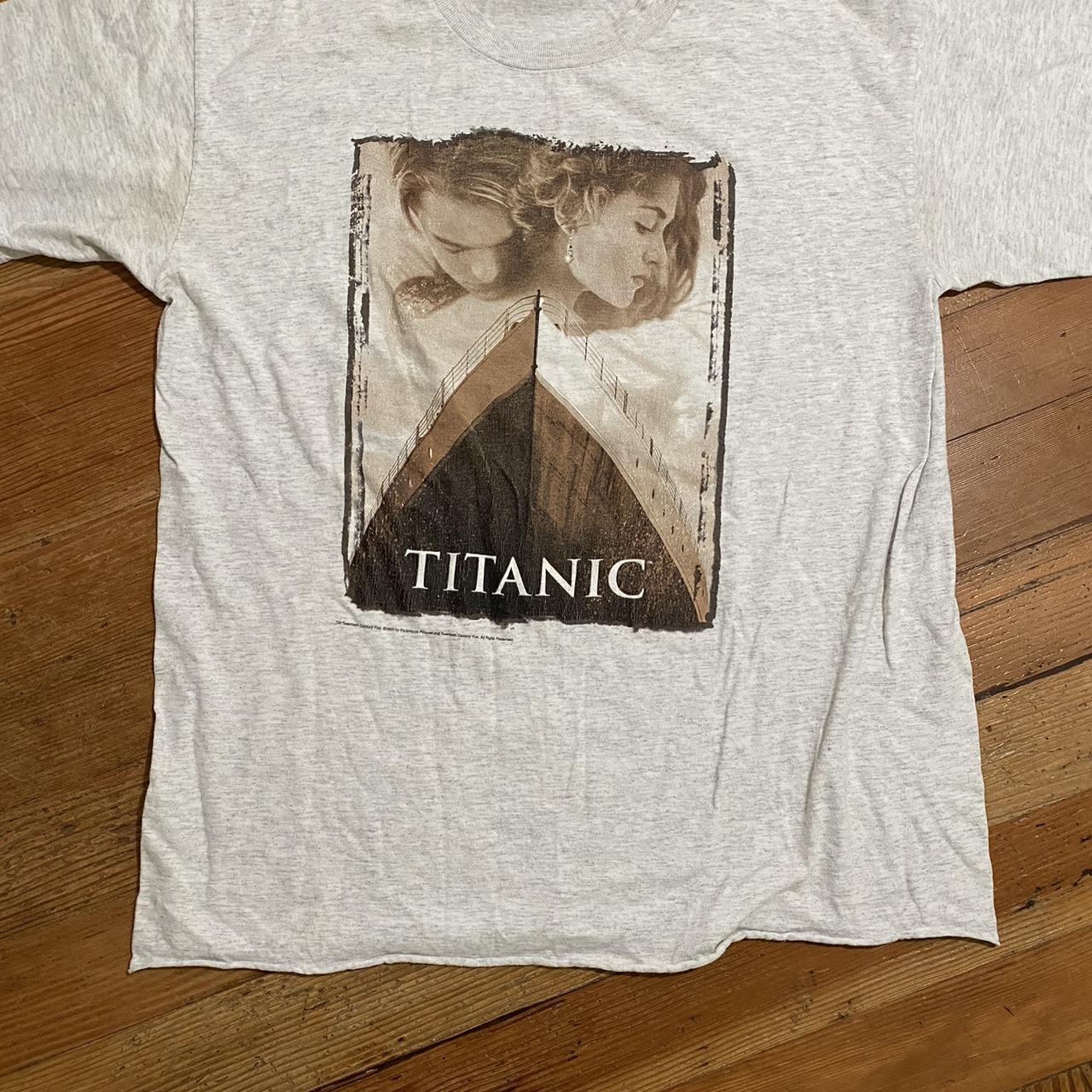 Vintage 1998 Titanic Movie Poster Promo T Shirt Size... - Depop