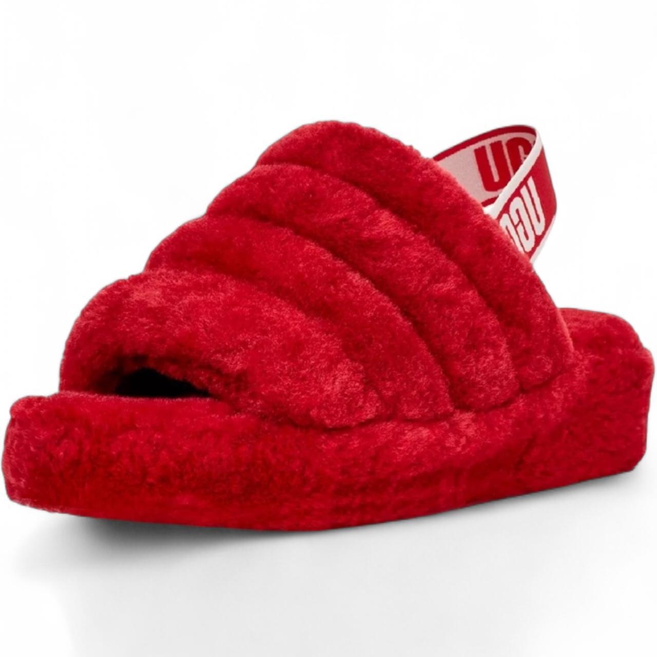UGG Women's Slides - Red - US 6 – Red UGG Fluff Y… - image 1