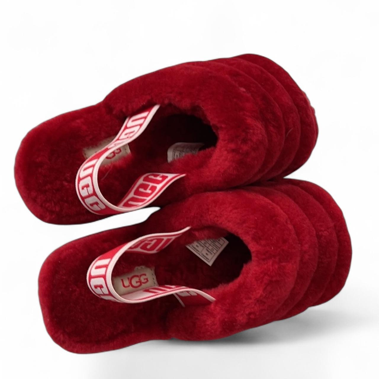 UGG Women's Slides - Red - US 6 – Red UGG Fluff Y… - image 3