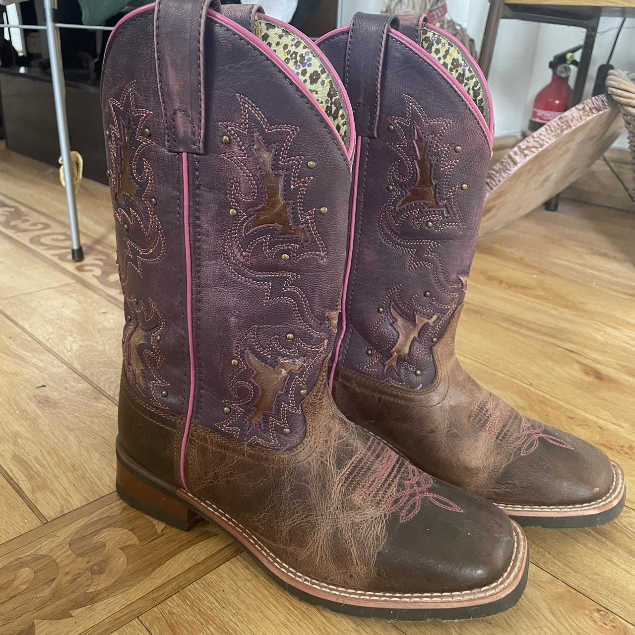 Laredo western boots. Never worn outdoors, just... - Depop