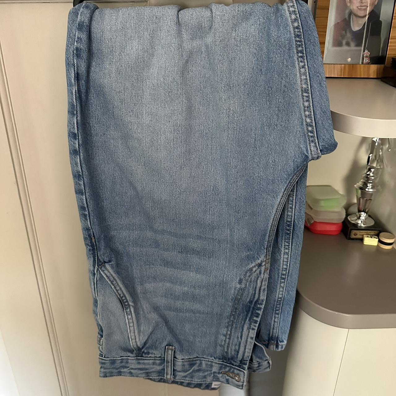 Bershka Men’s WideLeg Jean Size 36 Lovely pale... Depop