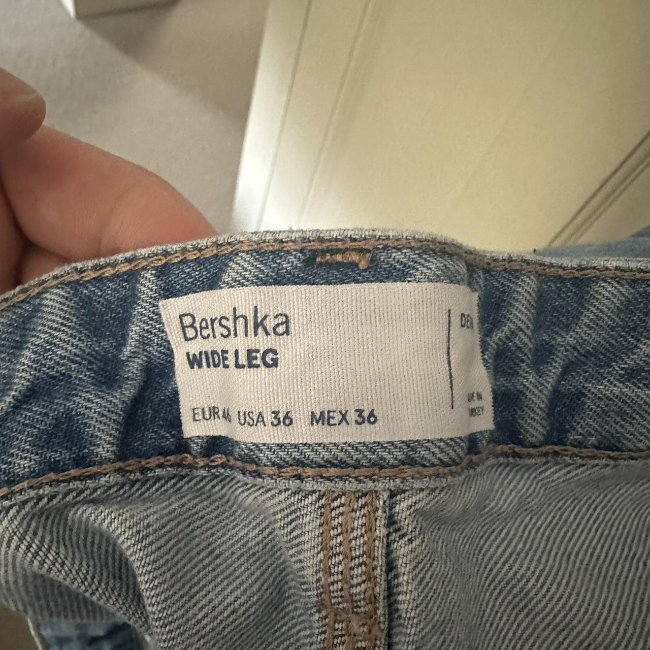 Bershka Men’s WideLeg Jean Size 36 Lovely pale... Depop