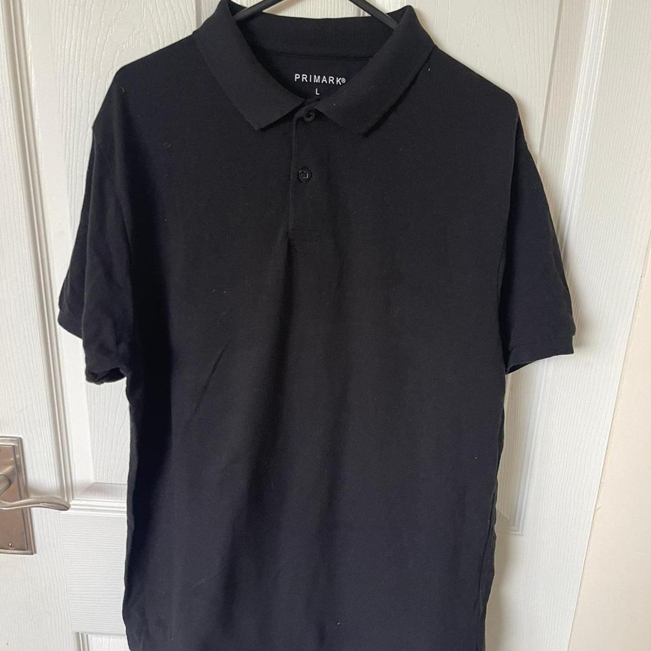 Primark Black Unisex Polo Top Size L - great... - Depop