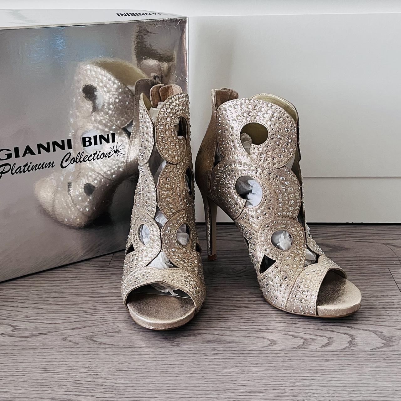 Gianni Bini Gold Peep Toe