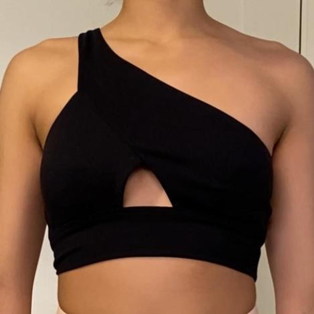 ALO Yoga Black Diagonal Flex Bra