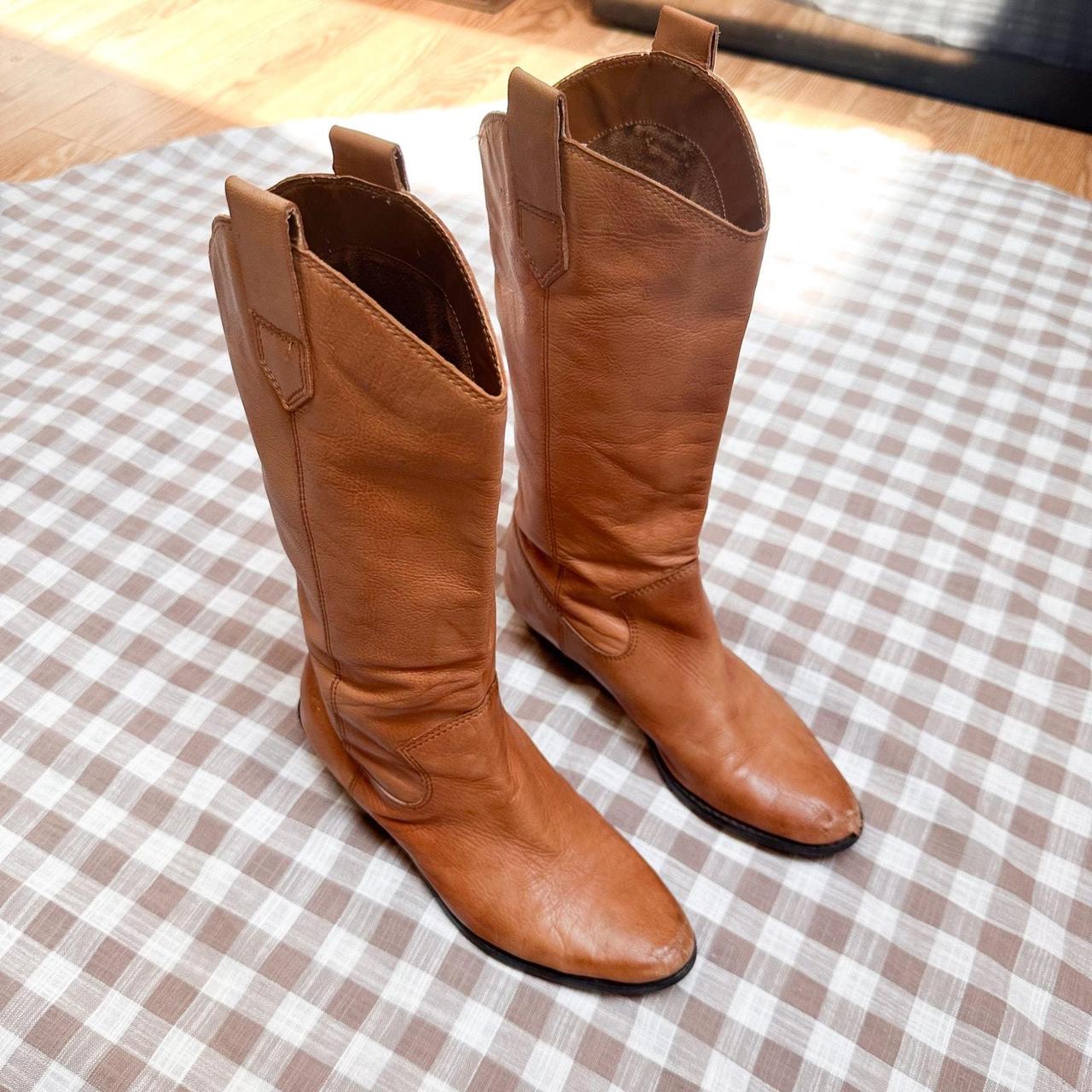 western style tan boots