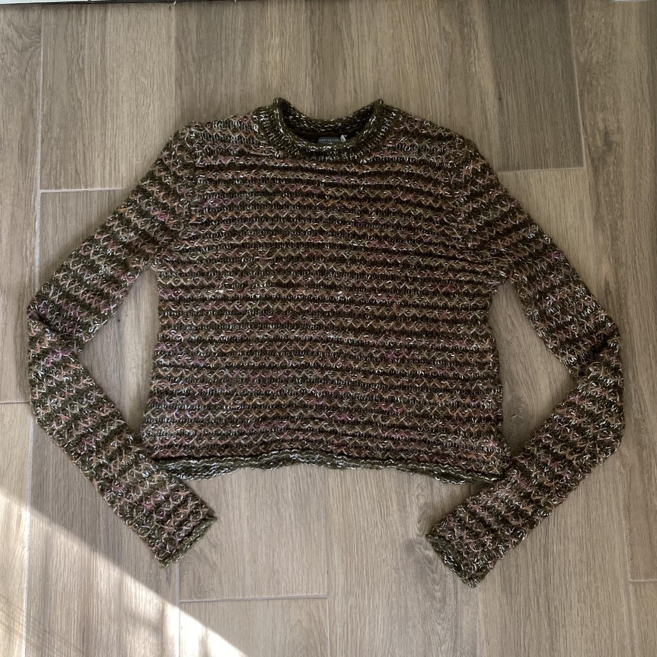 EARTH TONE WOVEN FALL / WINTER SWEATER this... - Depop