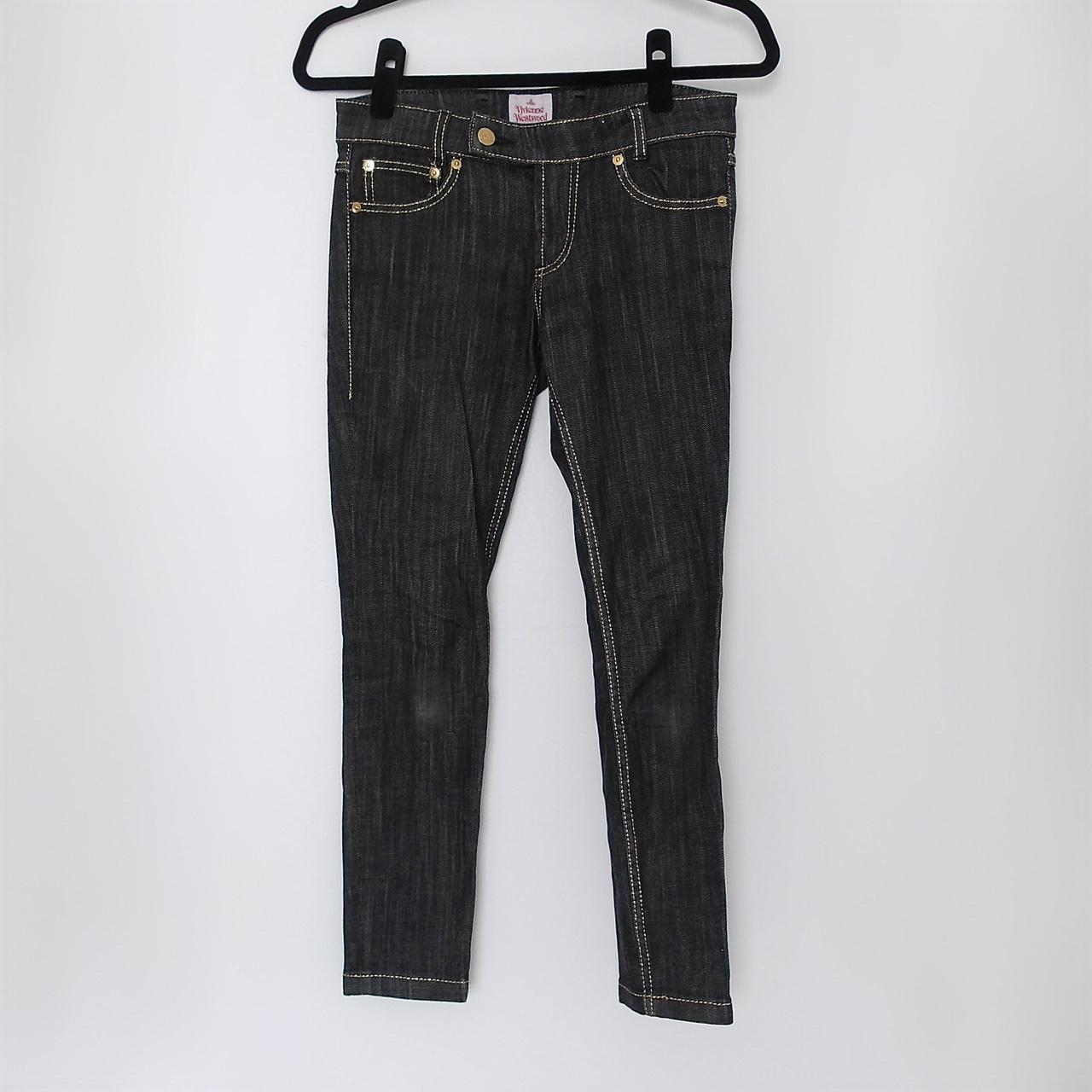 Vivienne Westwood Women's Jeans - Grey/Gold - 1 – Vivienne Westwood Red Label dark gray low …