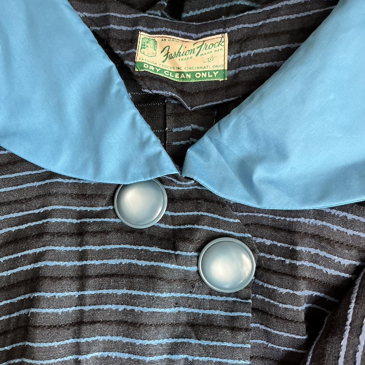 Women's Blue and Black Dress Depop