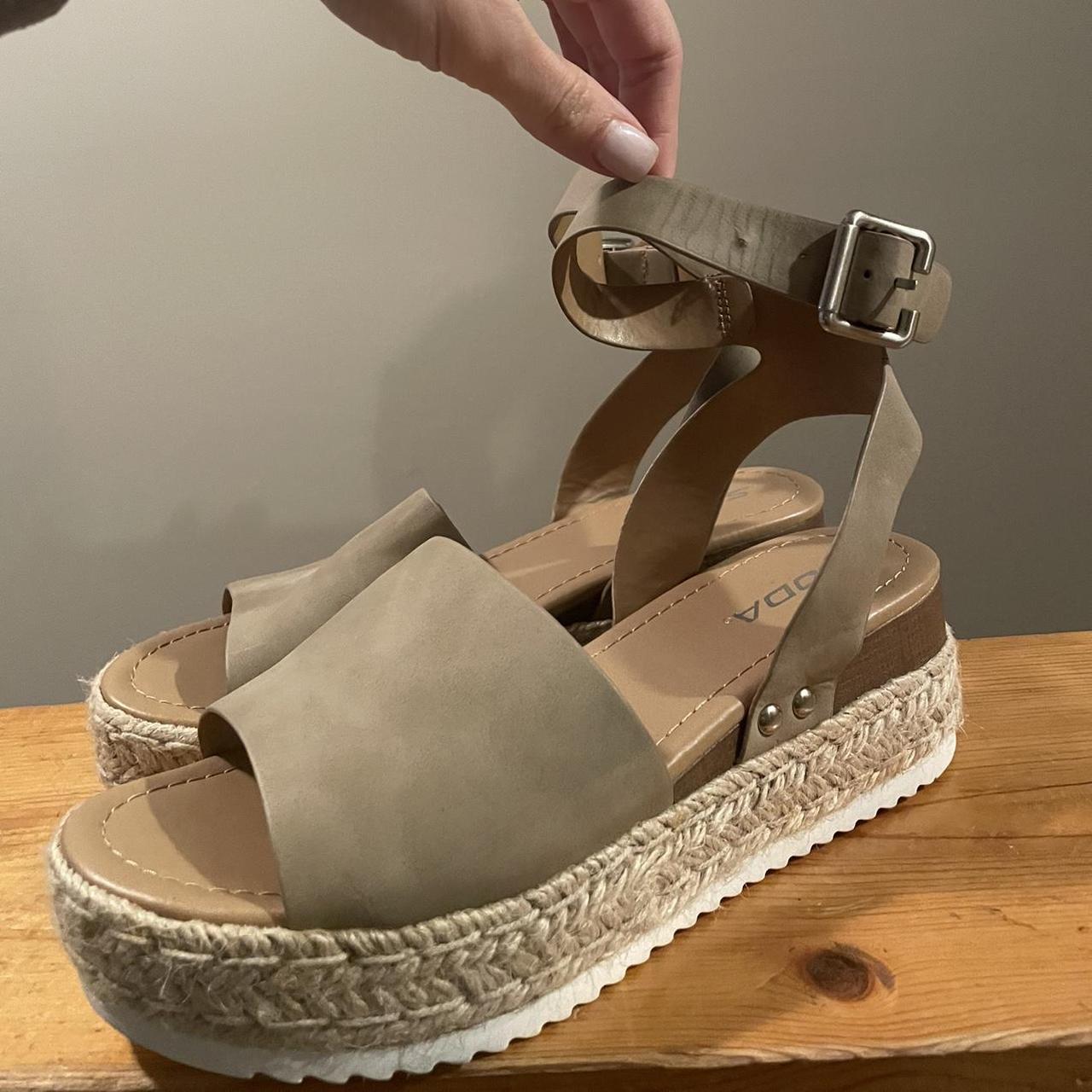 tan platform sandals