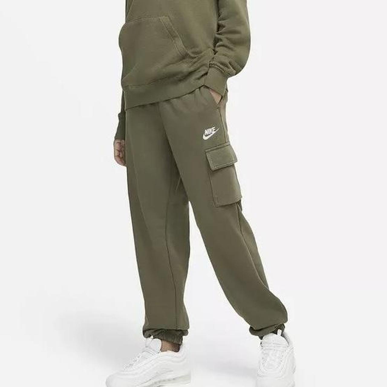 Nike Women's Khaki and Green Joggerstracksuits Depop