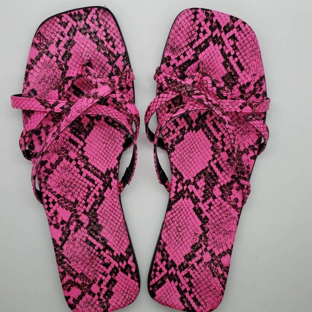 Snakeskin hot sale flip flops