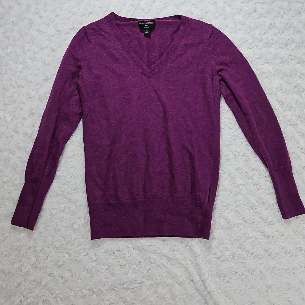 Banana Republic Womens Sweater Merino V Neckline - Depop