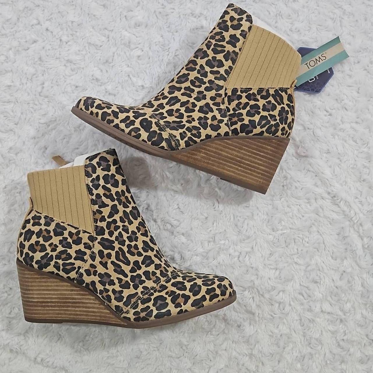 Toms leopard clearance print booties