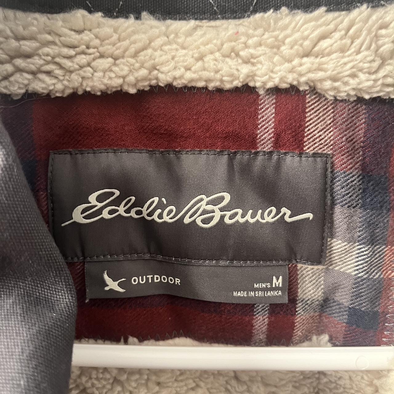 Eddie Bauer Sherpa lined flannel Size medium Super... Depop