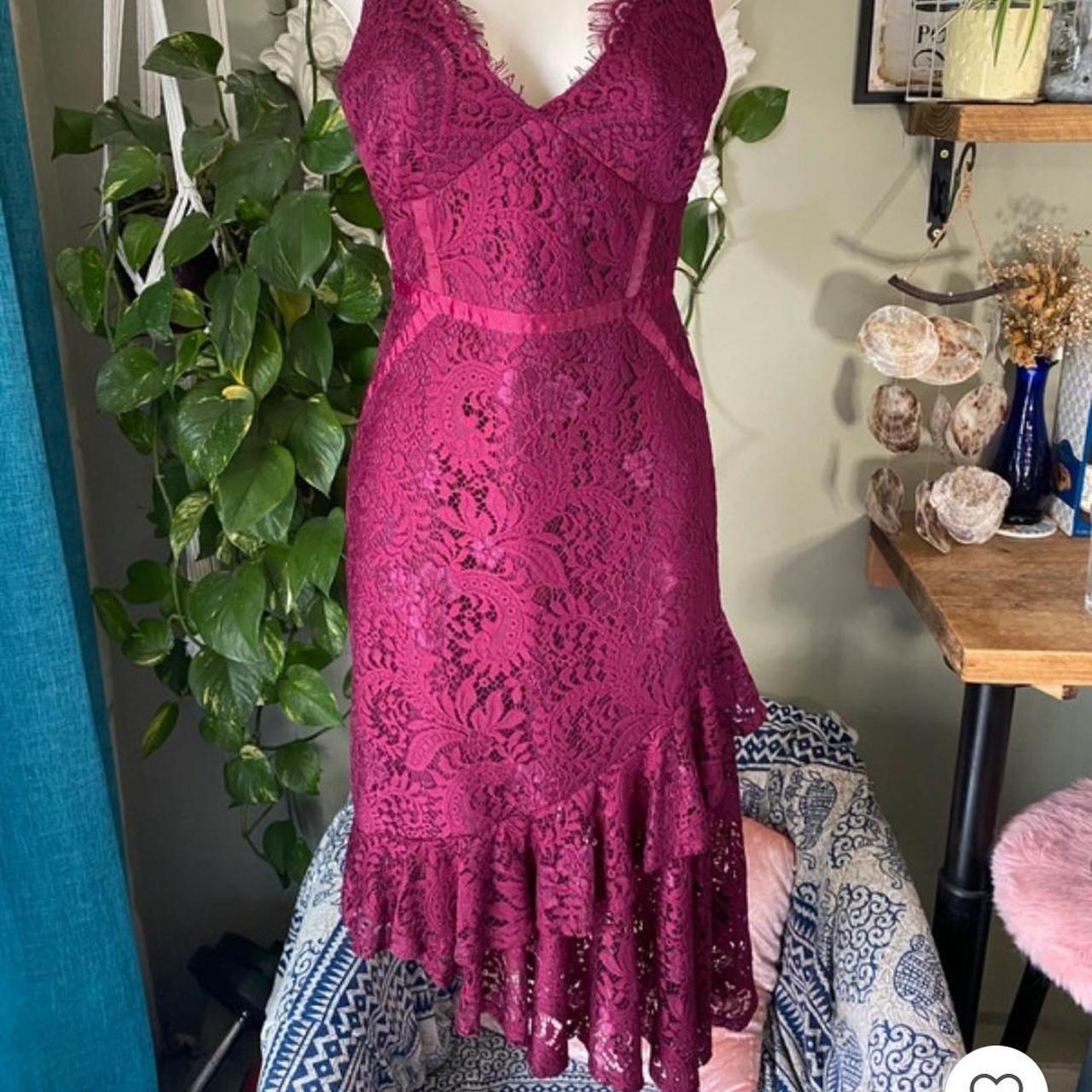 Lipsy burgundy dress hotsell