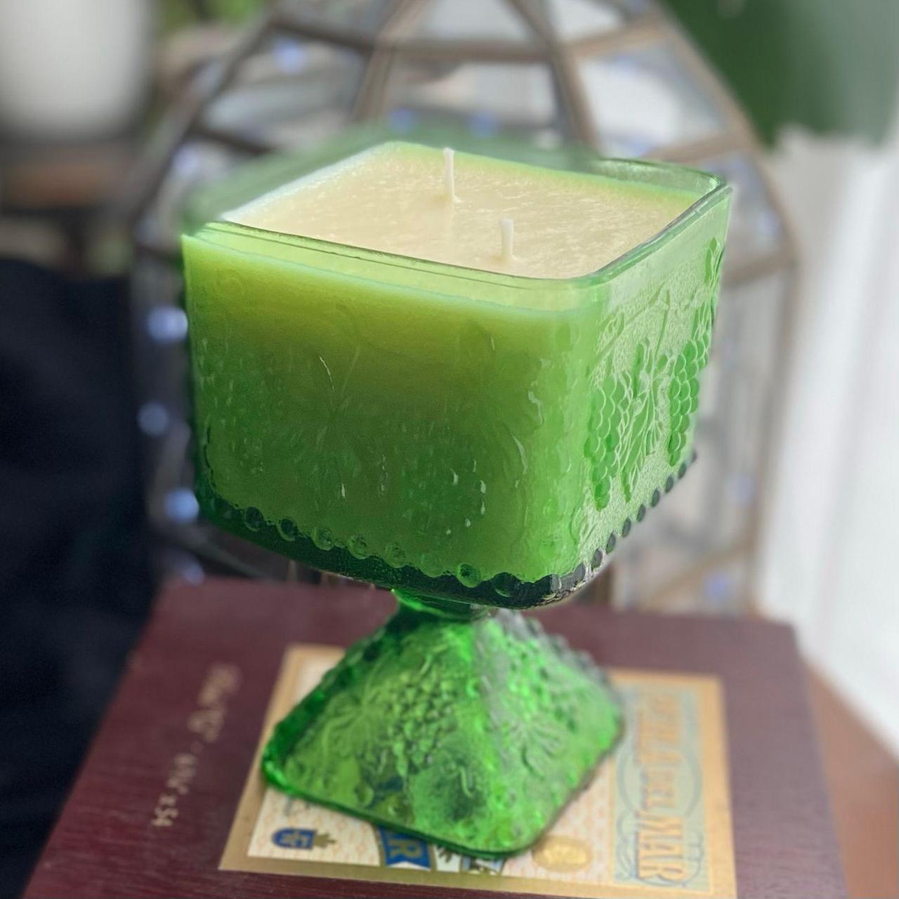 Indiana Glass Harvest Grape Compote Soy Candle... Depop
