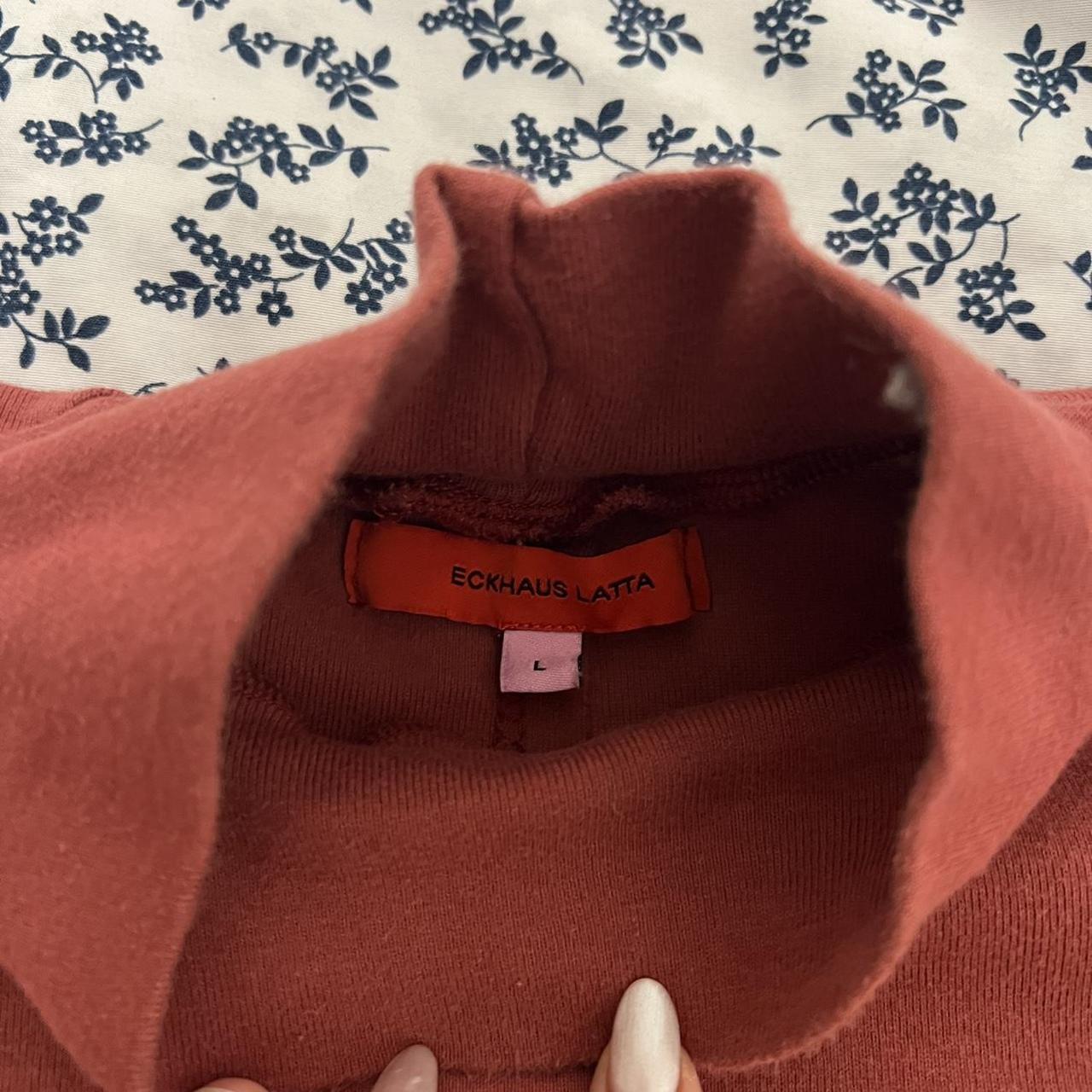 Eckhaus Latta Women's Burgundy and Orange T-shirt (3)