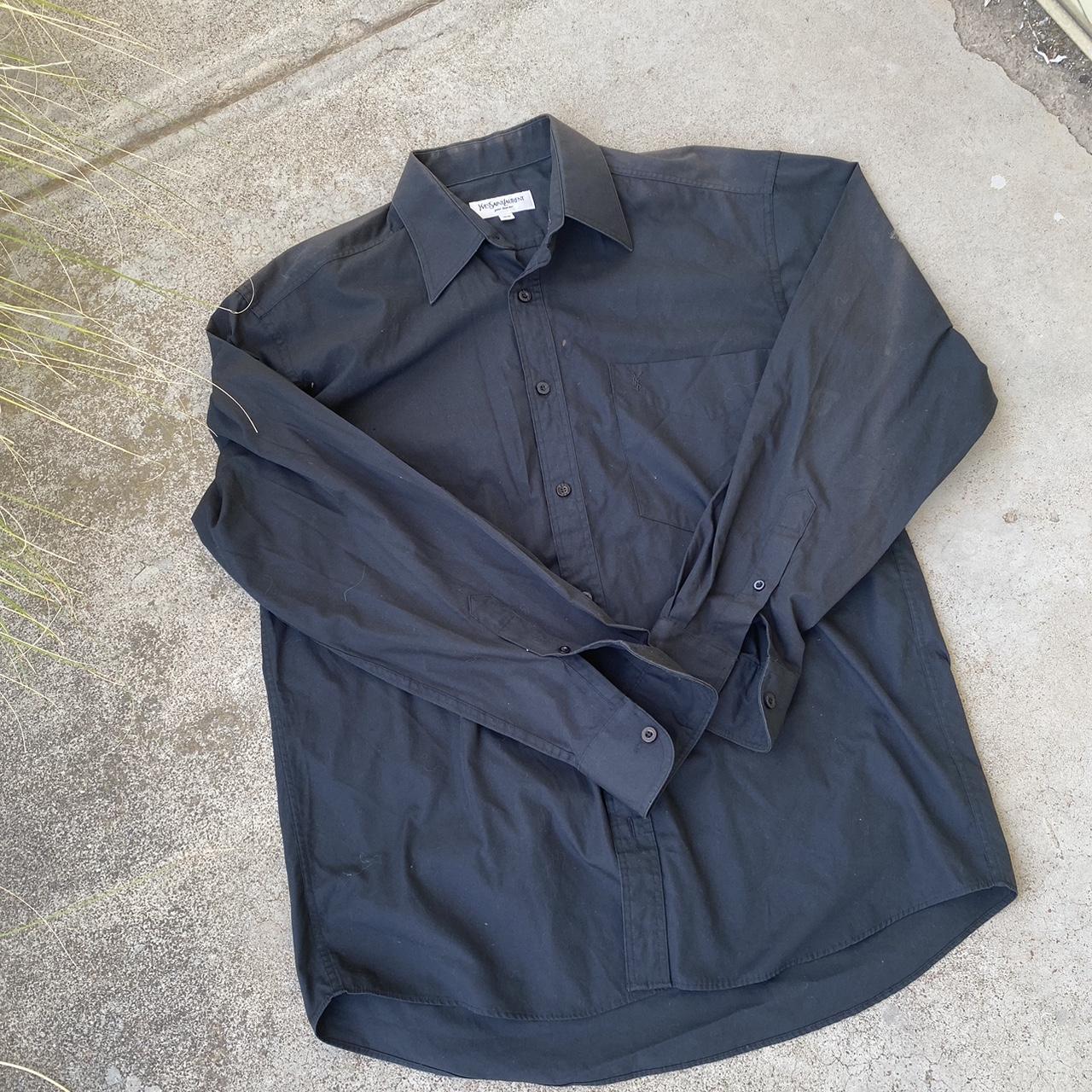 Y’s Saint Laurent black button up. Condition 7/10 - Depop