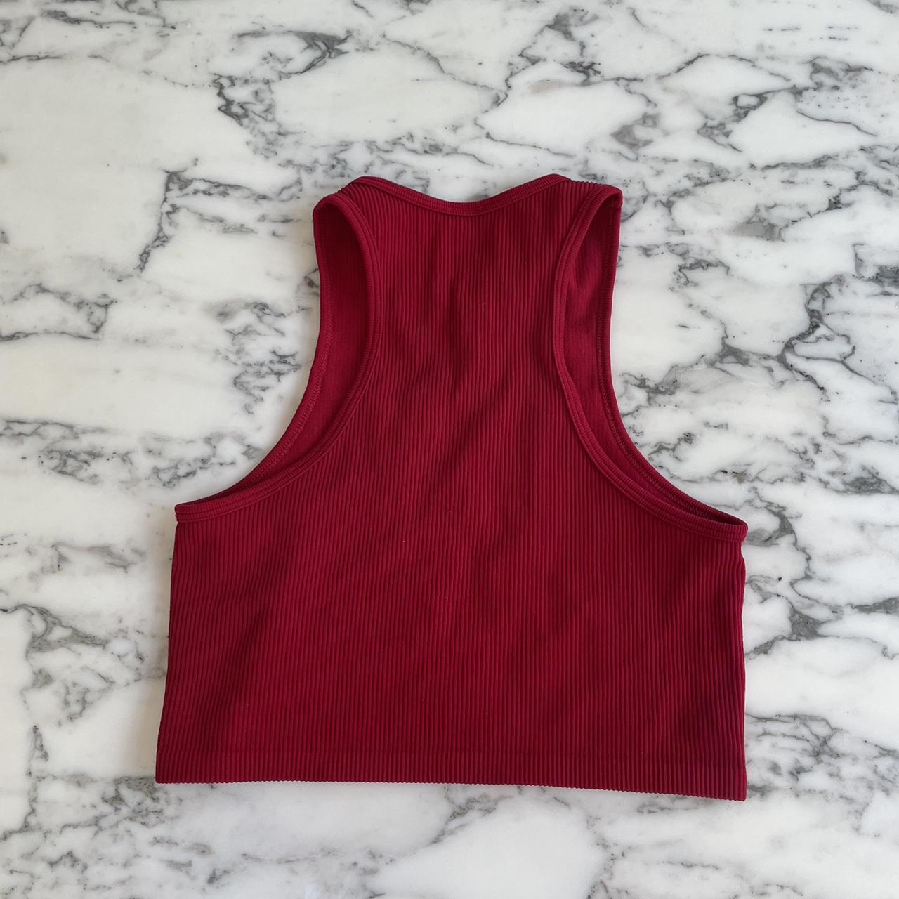 Wine red halter racer back top Never used perfect... - Depop