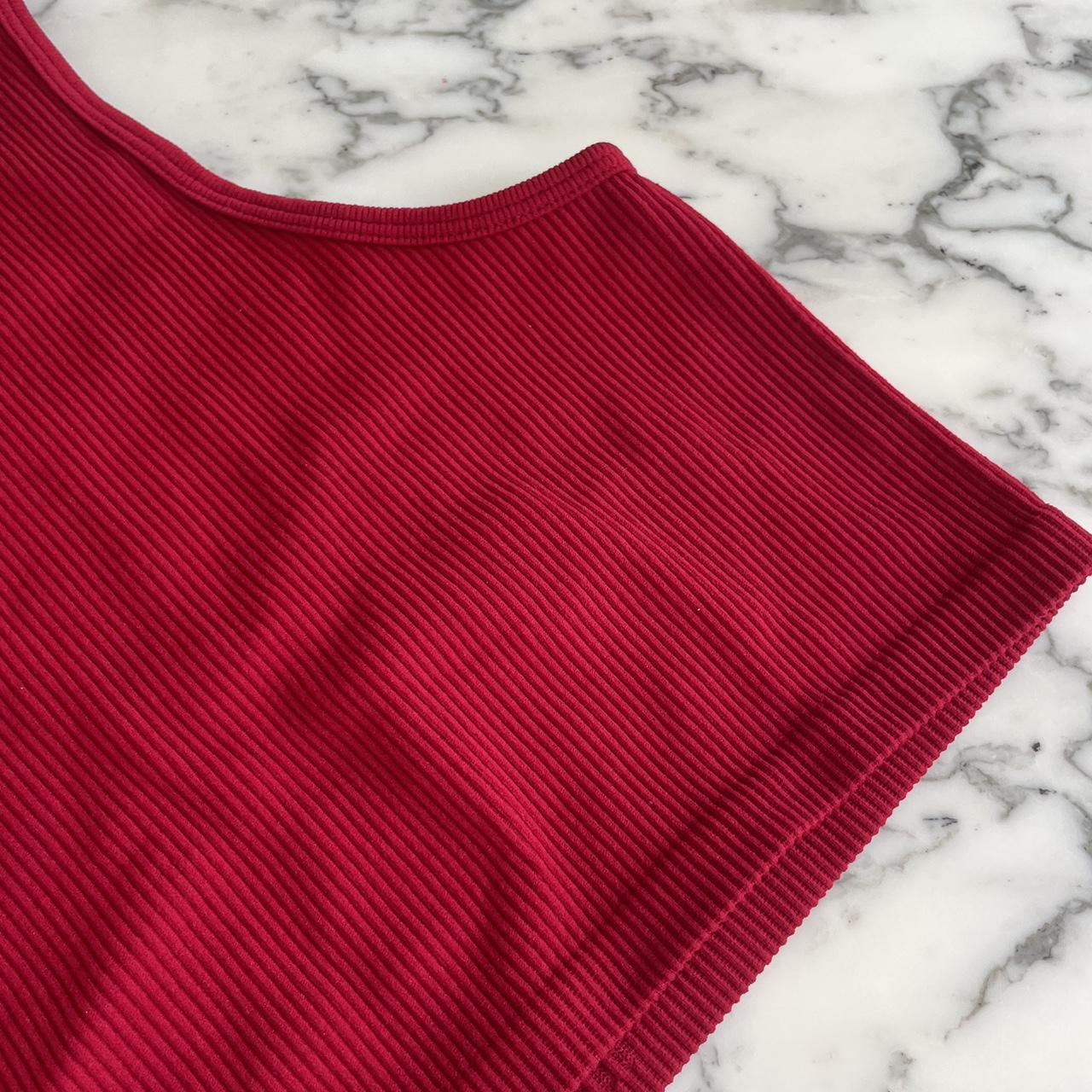 Wine red halter racer back top Never used perfect... - Depop