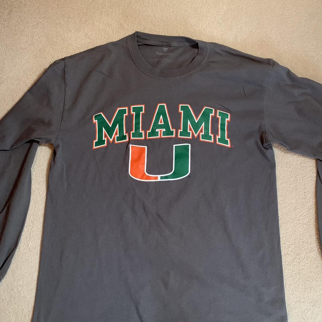 Fanatics University of Miami LongSleeve Shirt.... Depop