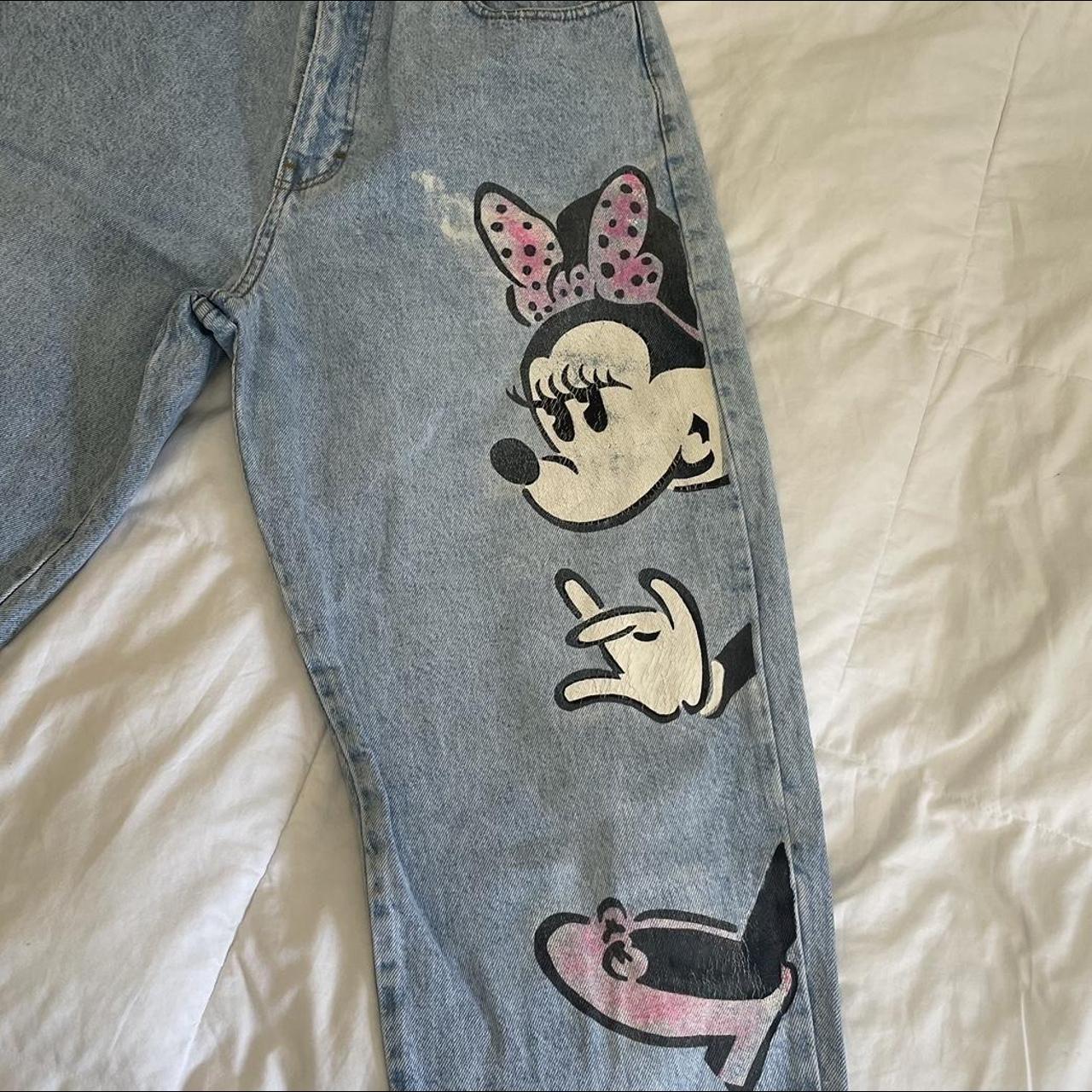 Jou Jou Women's Blue and Pink Jeans (4)